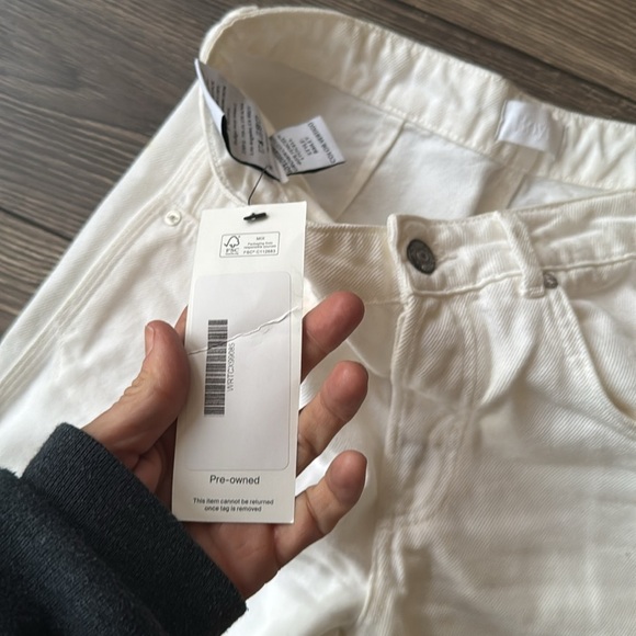 Boyish BY HER white Buttonfly denim jeans size 26 Bailey in Vertigo cut 0295 - Picture 13 of 16